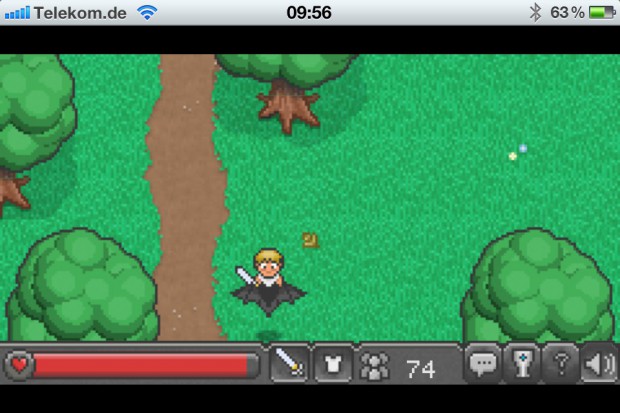 Browserquest auf einem iPhone 4S